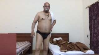 Online film bald indian old man showing full body in underwear