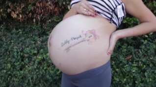 Online film Pregnant latina college girl show her belly