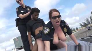 Online film Cops Maggie And Joslyn Abusing Black Guy Outdoors