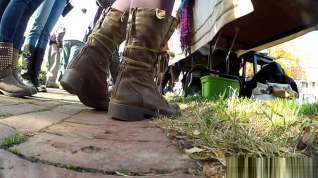 Online film Fall Art Show Candid Combat Boots