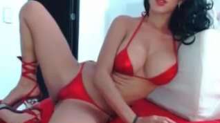 Online film Horny Brunette Red Lingerie Big Boobs And Ass