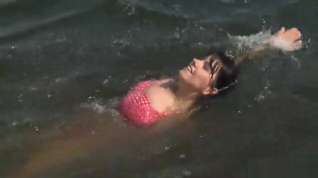 Online film Milena velba swimming time! With her big tits out