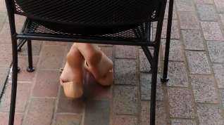 Online film Blonde in Flats Candid Shoeplay