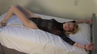 Online film cuffed girls bed