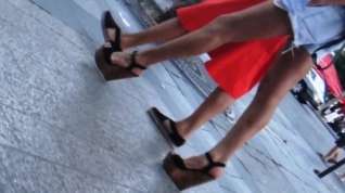 Online film Candid extrem wedges heels and hot legs