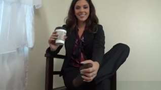 Online film Kayla sexy secretary stinky feet pantyhose