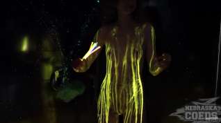 Online film Glowstick Experiment With Areana Behind The Scenes - NebraskaCoeds