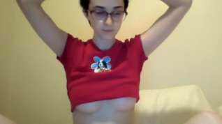 Online film Nerdy hairy webcam