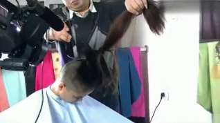 Online film Asian headshave