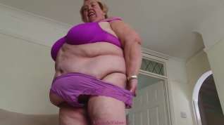 Online film Morbidly Obese Granny strips for us