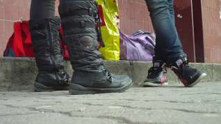 Online film high winter boots. winter sneakers. sweet soles