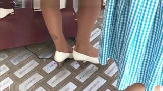 Online film pantyhose shoeplay