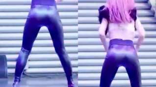Online film Black Shiny Leggings Rose Queen KPOP Dancing