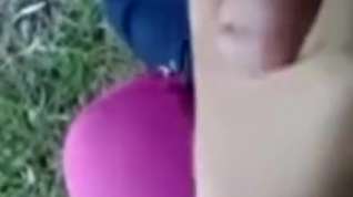 Online film Cute middle school girl doing blowjob handjob her boyfriend dick outdoor