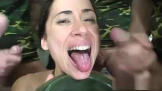 Online film military lady gets soldiers cum