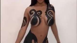 Online film Ultimate Ebony Body Paint Cumpliation