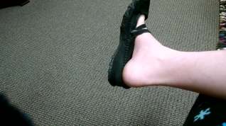 Online film Public Shoe Play at the Doctor's Office in Black Flats Sandals Sexy Feet