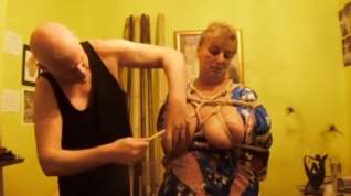 Online film Breast Bondage performance