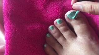 Online film AMATEUR SEXY FOOT PEDICURE AND MASSAGE TEAL