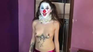 Online film slow motion boob bouncing. breast b cub hard nipples sexy clown