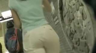 Online film Candid Ass in Sexy White Pants w/ VPL