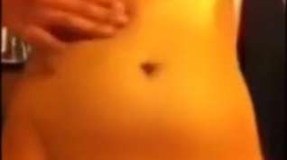 Online film Massaging her bloated belly and making it gurgle