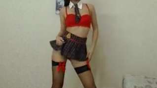 Online film Hot Asian Brunette Wearing A Necktie Poses For The Webcam I