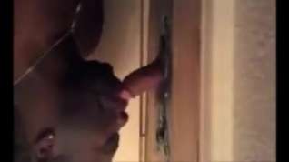 Online film Black guy sucking off big white cock at gloryhole