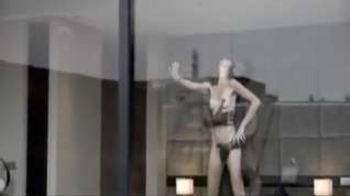 Online film Skinny white fucked against window