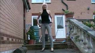 Online film Girl next door Tight jeans Tease
