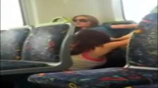 Online film Caught Teen Girls eat Pussy on public Bus