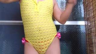 Online film Yellow swimwear Sexy action