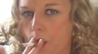 Online film my sister Jessica smoking a Newport 100s cigarette webcam