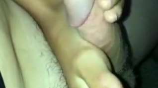 Online film pink toes footjob on the couch