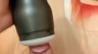 Online film Jerk off first experience of using the Tenga
