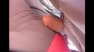 Online film Dick touch at public bus