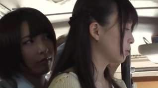 Online film Asian Schoolgirl Lesbian and Teacher on Public Bus