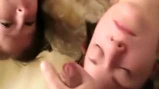 Online film Amateur girlfriends double facial cumshots and blowjob