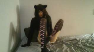 Online film Nasty college girl crossdresser solo