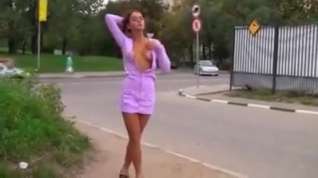 Online film Amateur - Hot Babe in Pink Public Nudity