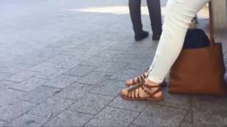 Online film Candid college girl Feet