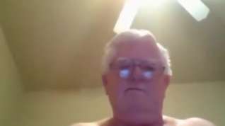 Online film grandpa stroke on webcam