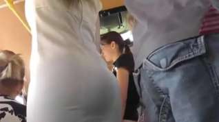 Online film Upskirt Tight White Sheer Thong On Bus