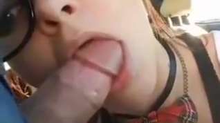 Online film Hot nerd films herself on snapchat fucks and swallows cum