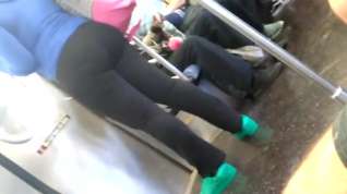 Online film Thick phat ass donk black tights Q train