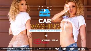 Online film Juan Lucho Stasy Riviera in Car washing - VirtualRealPorn