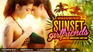 Online film Amber Nevada Andy Stone Lucia Love in Sunset Girlfriends - VirtualRealPorn