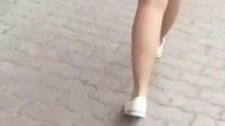 Online film Sexy milf blonde in mini skirt ass walk