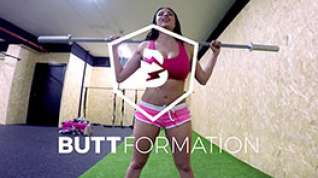 Online film Anissa Kate Cassie Fire in Barbell workout - ButtFormation