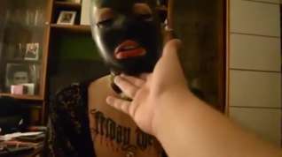 Online film Masked girl gives hand and blowjob